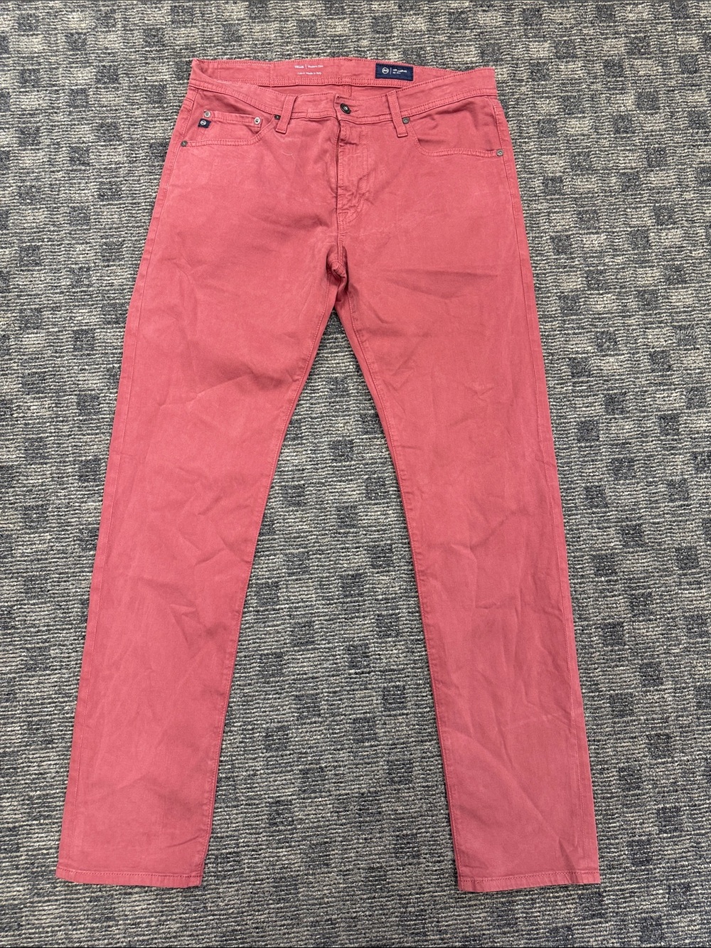 AG Adriano Goldschmied 34x34 Italian Fabric Dusty Rose Slim/Stretch